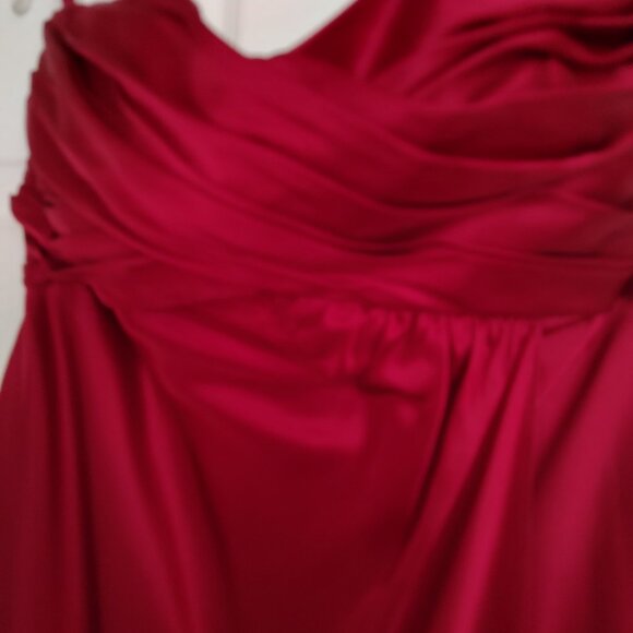 BANANA REPUBLIC 100% SILK DRESS STRAPLESS RUCHED BODICE EMPIRE WAIST FAUX WRAP 8 - Picture 10 of 10